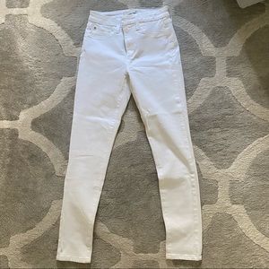 Joe's Hi Rise Honey Curvy Skinny Ankle Jeans - White - Sz 26